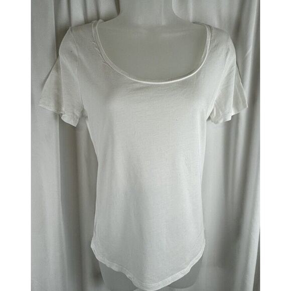 Ann Taylor LOFT Soft Short Sleeves T-Shirt, White, Sz: M, 56-21 - Picture 3 of 15